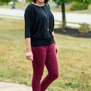 41 Hawthorne Queensland Dolman Jersey Knit Top